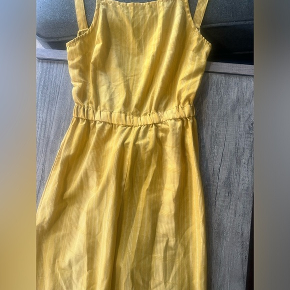Thread Story Yellow Open Back jumpsuit size medium - Picture 2 of 6